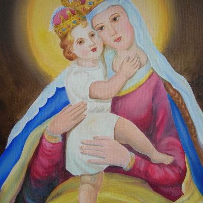 Heiligenbild Maria Und Jesus