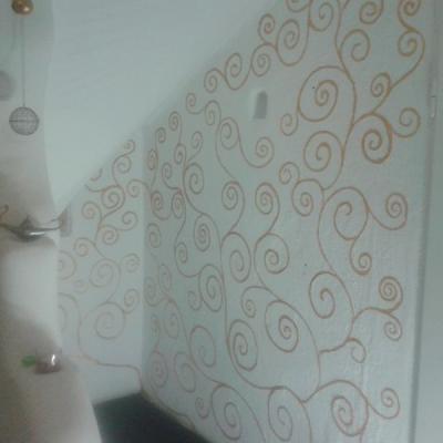 Wandgestaltung Spiralen