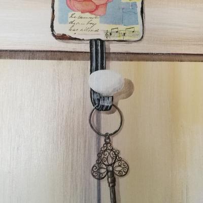 Badezimmertür Detailansicht Schlüssel