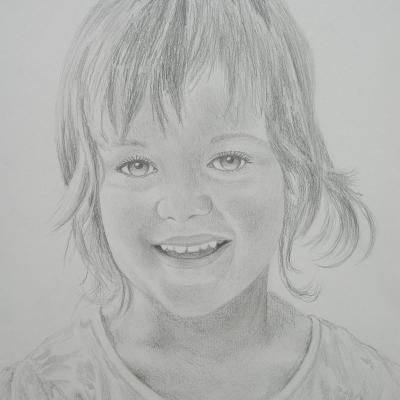 Kinderportrait Bleistift